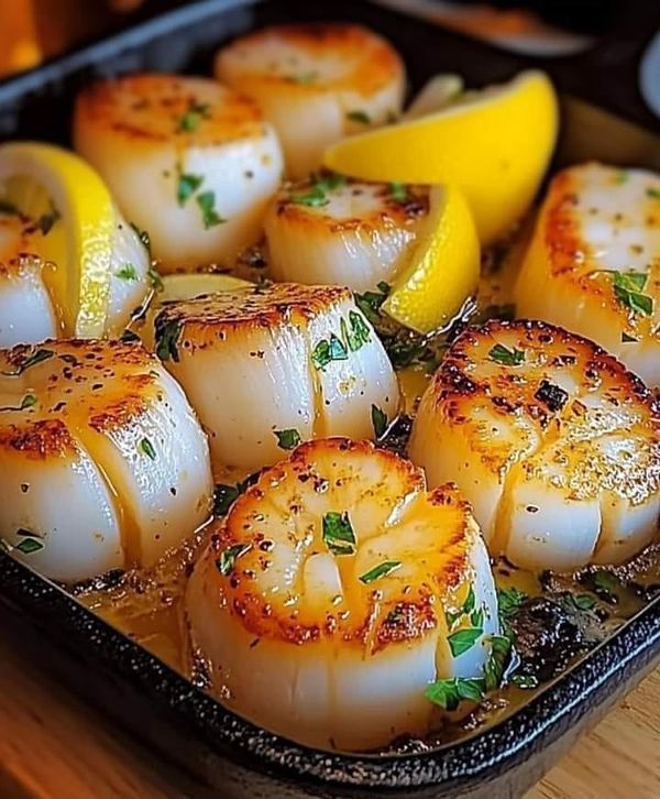 Garlic Butter Baked Scallops