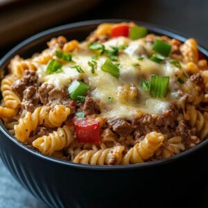 Philly Cheesesteak Pasta 