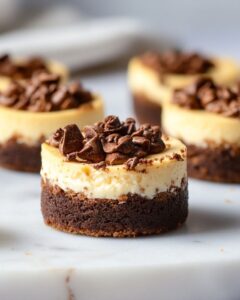 Brownie Bottom Mini Cheesecakes