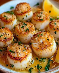 Garlic Butter Baked Scallops