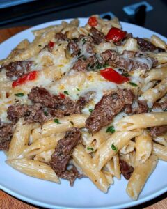 Philly Cheesesteak Pasta 