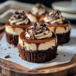 Brownie Bottom Mini Cheesecakes